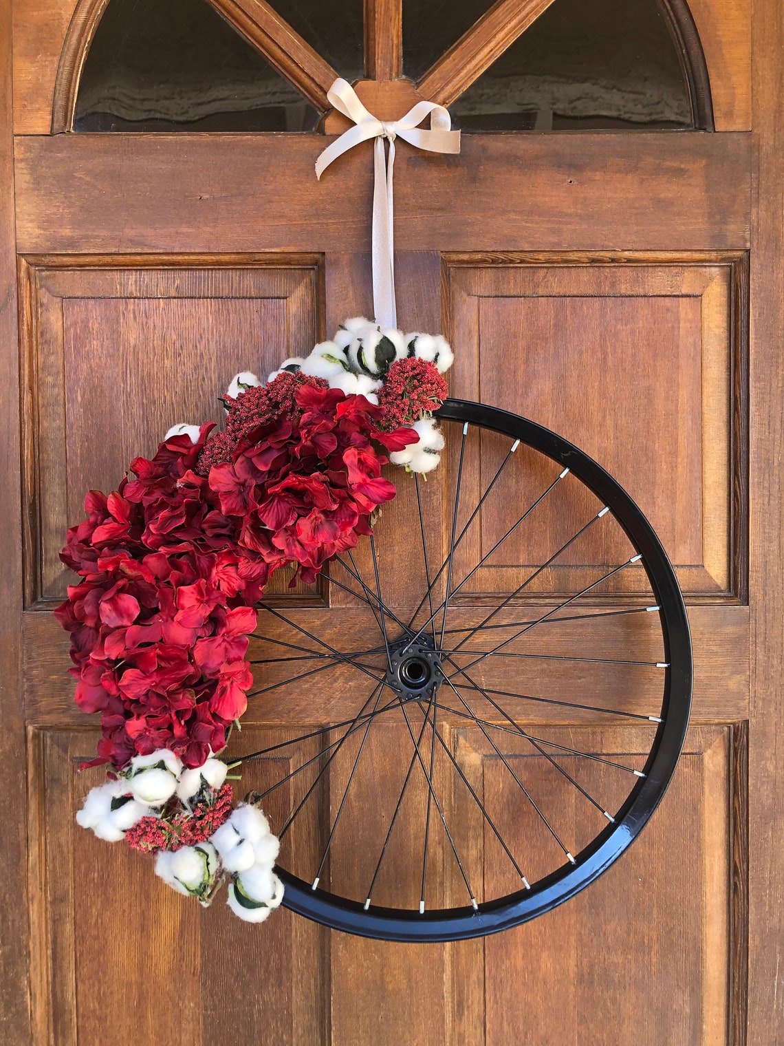Bike Wheel Wreath Etsy