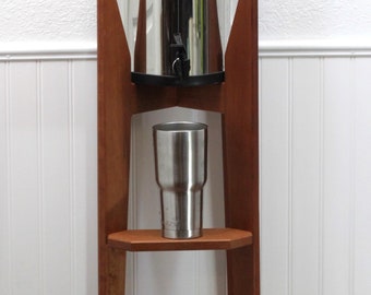Hardwood Water Filter Stand: Tall Berkey Stand with Optional Shelf & Boroux