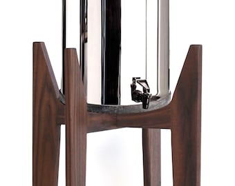 Walnut Wood Water Filter Floor Stand: Heavy Duty Berkey Stand