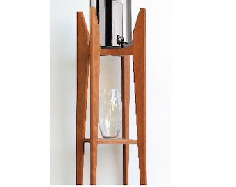 Berkey water filter stand with shelf,  Floor stand,  Walnut, Cherry, Oak, custom widths available. All sizes.