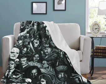 Jason Voorhees This Is My Horror Movie Watching Fleece Blanket 50x60x80