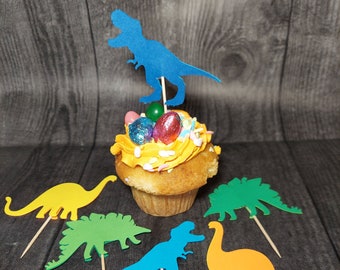 Dinosaur Cupcake Toppers,  Dinosaur Party Theme, Dino Party Decor, Dinonsaur Party Supplies