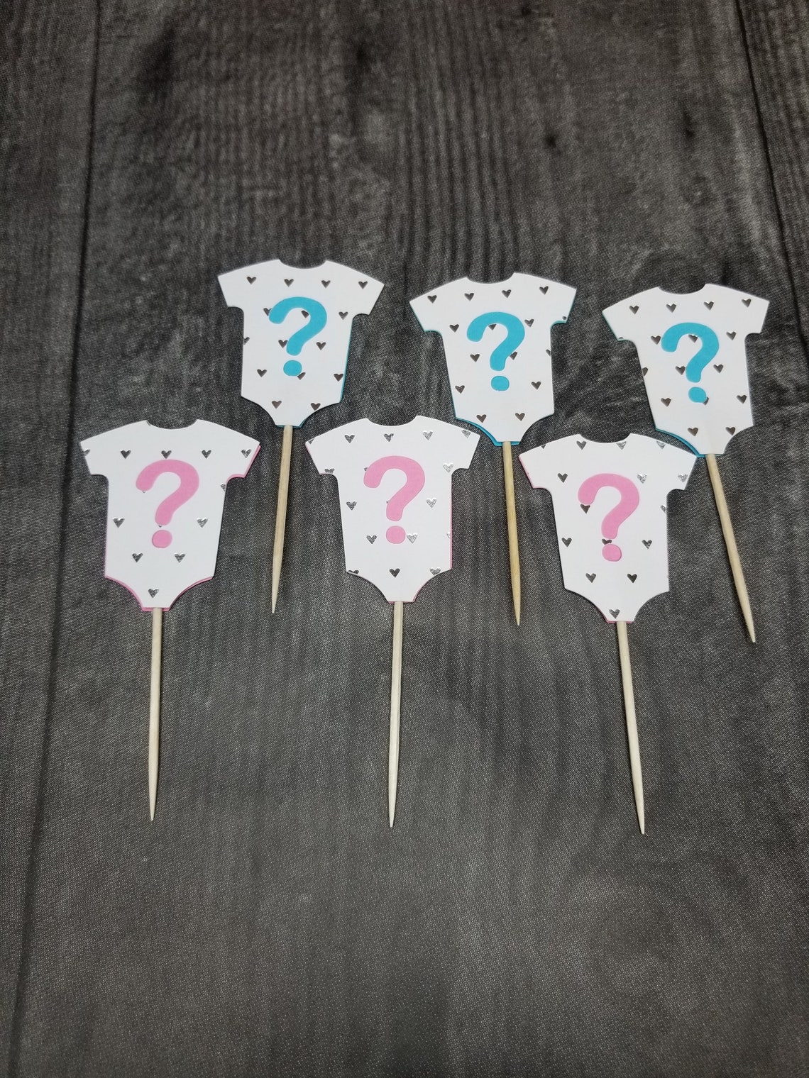 Gender Reveal Cupcake Toppers Gender Reveal Party Boy or Etsy