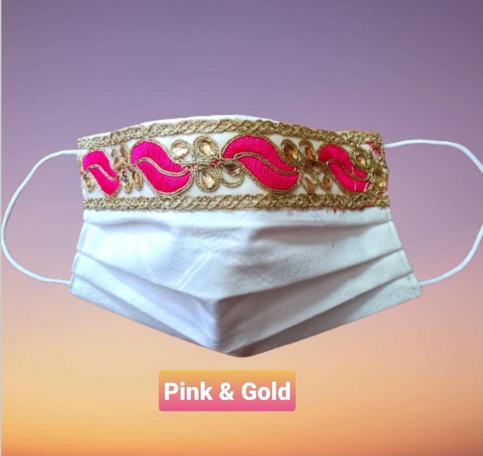 Embroidered mask hippie style Desi girl Indian fabric mask Etsy