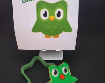 Duolingo Owl gifts*Duo cookie cutter*Green Owl*3D baking gifts*Cute Birds*Daily Brain Health*Memorization Apps*Quizzes*Cookies