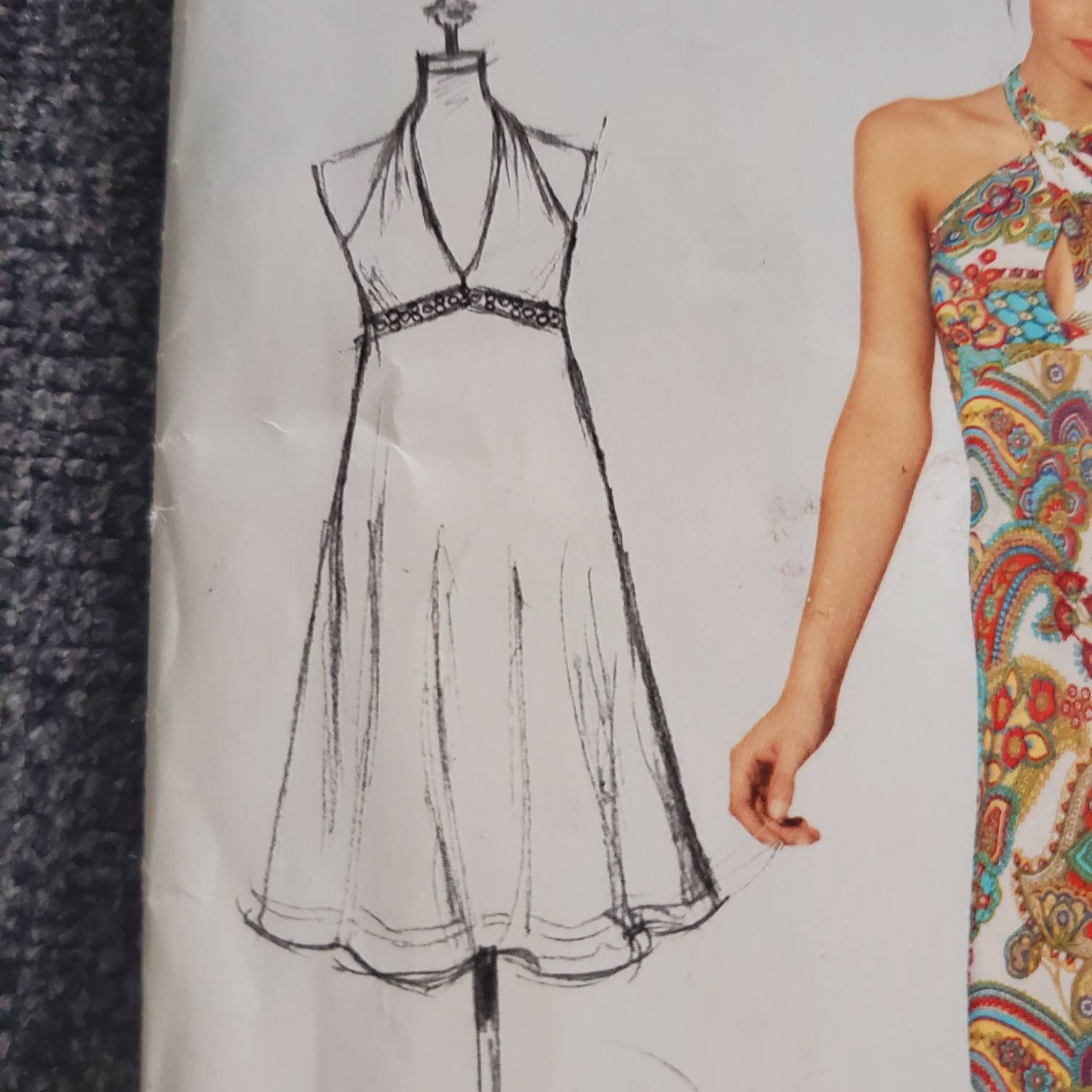 Simplicity New Look A6206 Sewing Pattern Halter Dress Long | Etsy