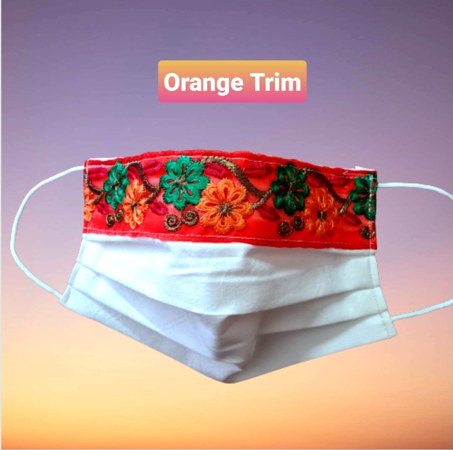 Embroidered mask hippie style Desi girl Indian fabric mask Etsy