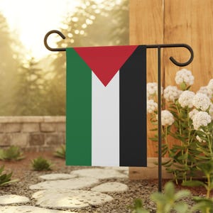 Palestine, Gaza, Garden Banner, Decorative Garden Flag, House Banner, Yard Art,Palestinian Flag Colors,Red Black Green flag,Falastine Pride