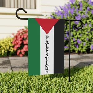 Palestine, Gaza, Garden Banner, Decorative Garden Flag, House Banner, Outdoor Yard Art,Palestine Flag, Red Black Green flag, Falastine Pride