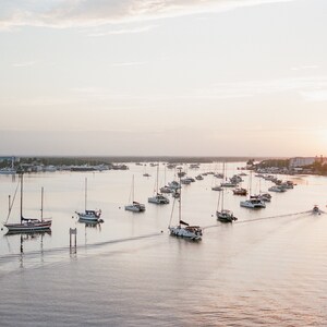 Segelboote bei Sunrise auf Film