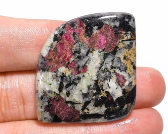 Amazing Natural Eudialyte loose Stone Top Quality Eudialyte Cabochon Gemstone Very Smooth Eudialyte Stone for jewelry 36 Cts.R-8898
