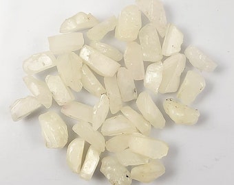 Natürlicher weißer Saphir Rohstein / Heilender Weißer Saphir Edelstein / Weißer Saphir Rohstein / Hochwertiger Saphir / 8x5 bis 13x7MM / E-1440