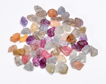 100% Natural Multi  Sapphire Gemstone/Good Quality Colorful Sapphire Rough/June Birthstone Sapphire Raw/For Making Jewelry/8X4 10X8 mm