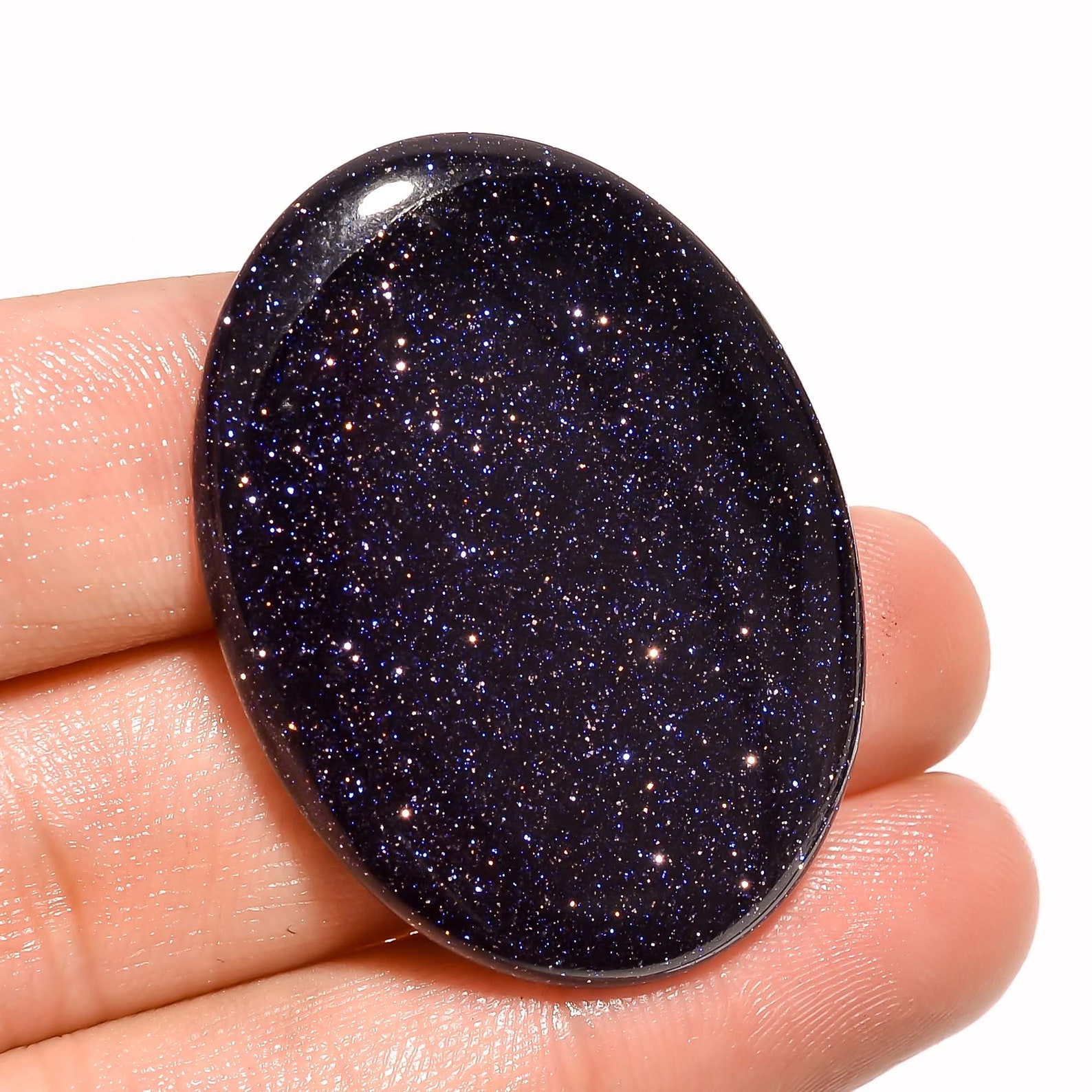 Marvelous 45.50 Ct Natural Blue Sandstone Gemstone Oval Shape Etsy