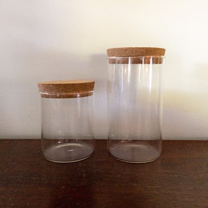 Glass Containers with Cork Lids