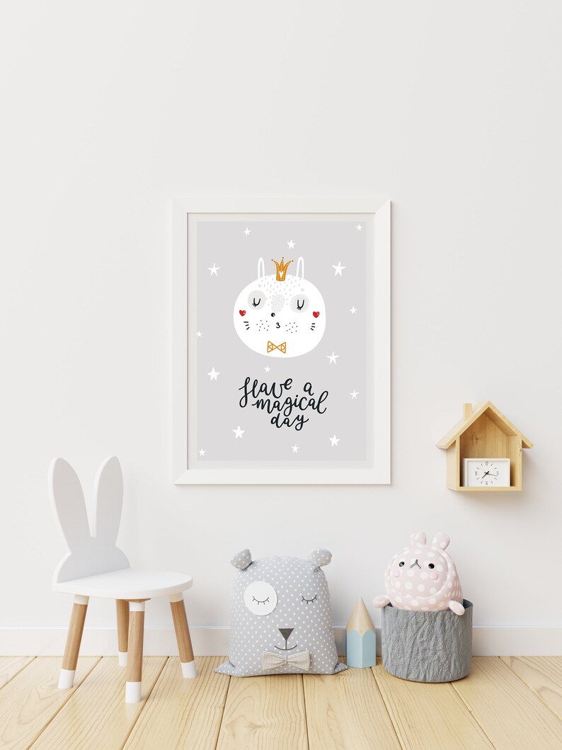 Neutral Nursery Printable Art,Kids Room Print Magical Day Nursery Prints Playroom Printable Poster,Neutral Nursery Decor Artwork