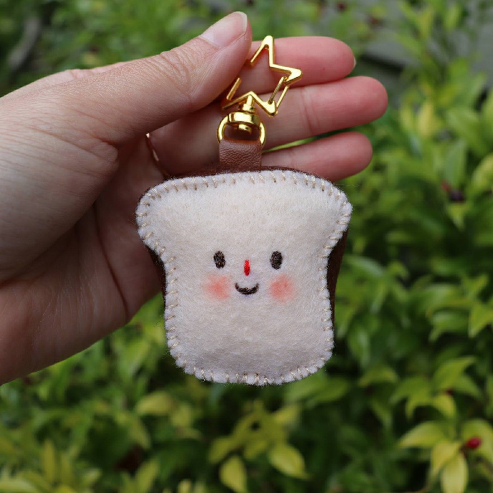 Bread Felt Keychain Cute Keychain Handmade Gift Etsy