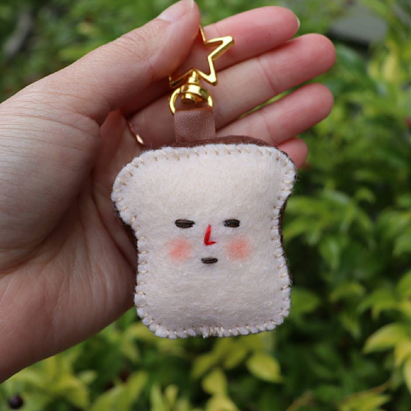 Bread Felt Keychain Cute Keychain Handmade Gift Etsy