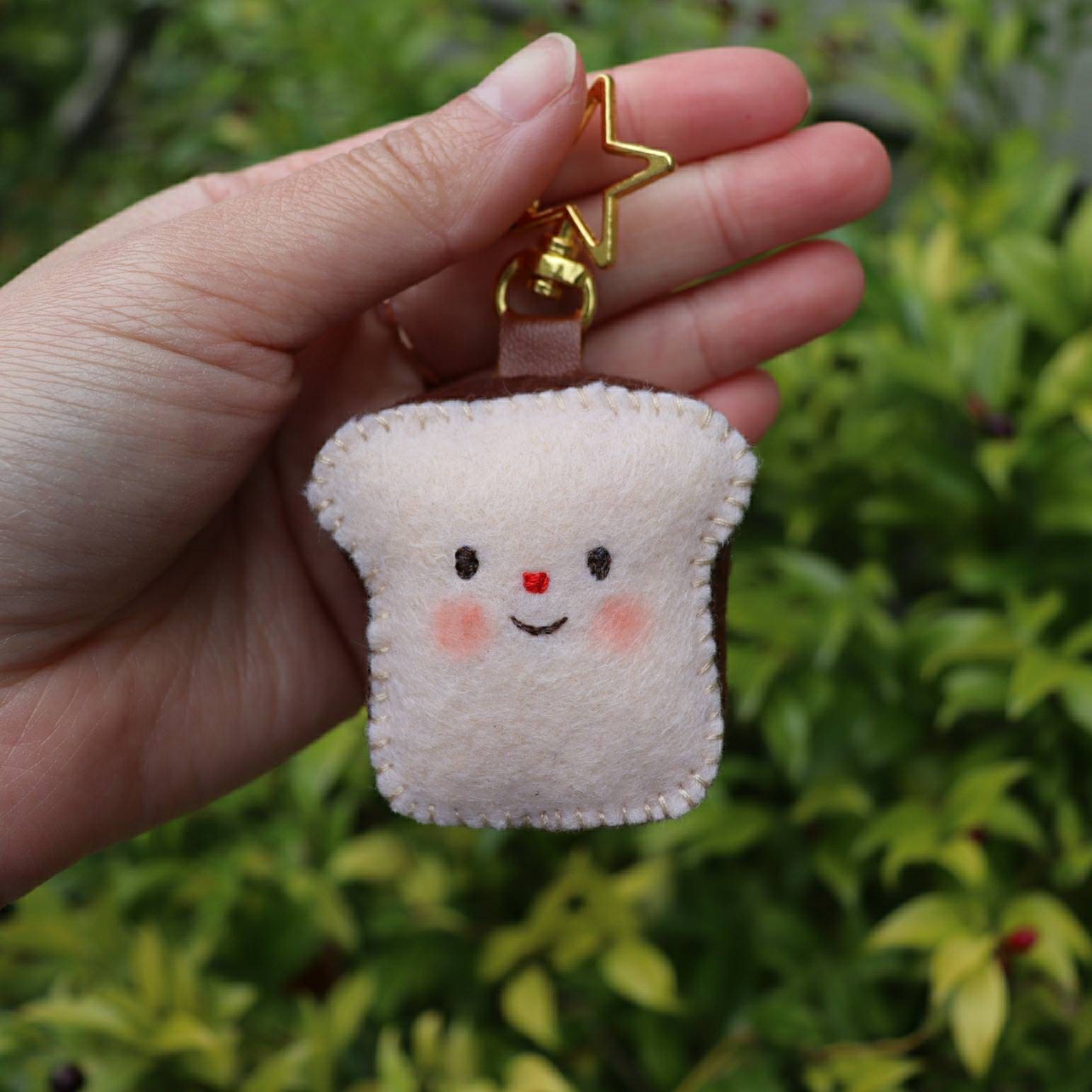 Bread Felt Keychain Cute Keychain Handmade Gift Etsy