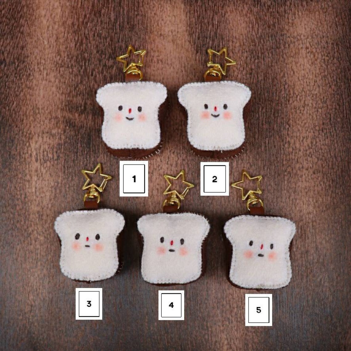 Bread Felt Keychain Cute Keychain Handmade Gift Etsy