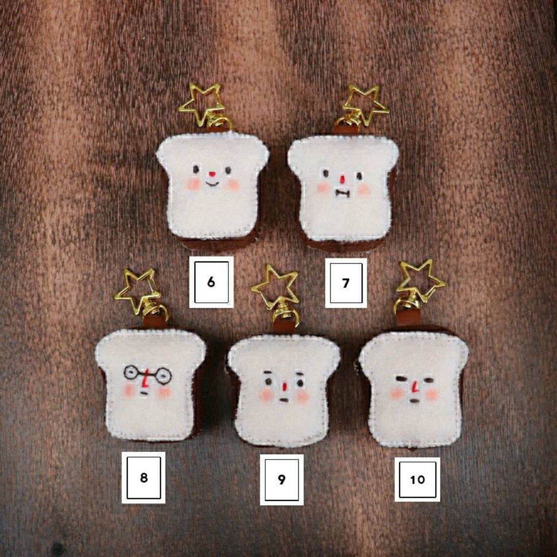 Bread Felt Keychain Cute Keychain Handmade Gift Etsy