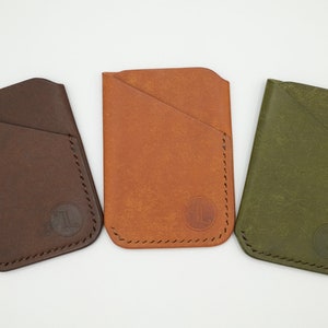 Minimalistischer Kartenhalter - Leder Kartenhalter - Handgefertigte Leder Geldbörse