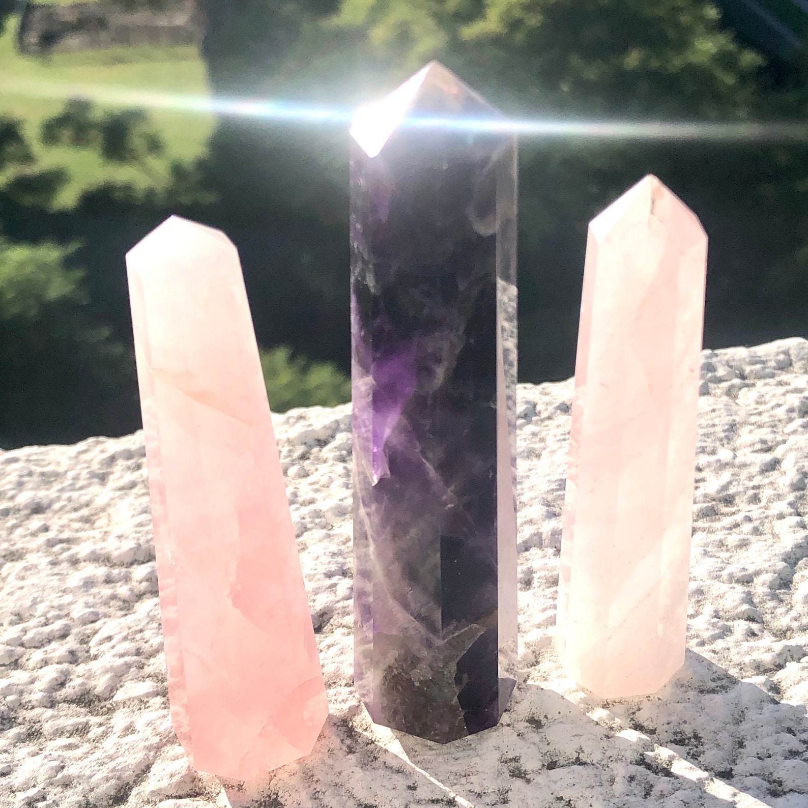 amethyst chakra healing wand