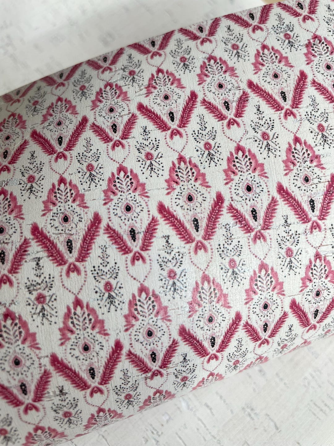Pink French Rococo. 8x10” Cork Backed Leather - Etsy