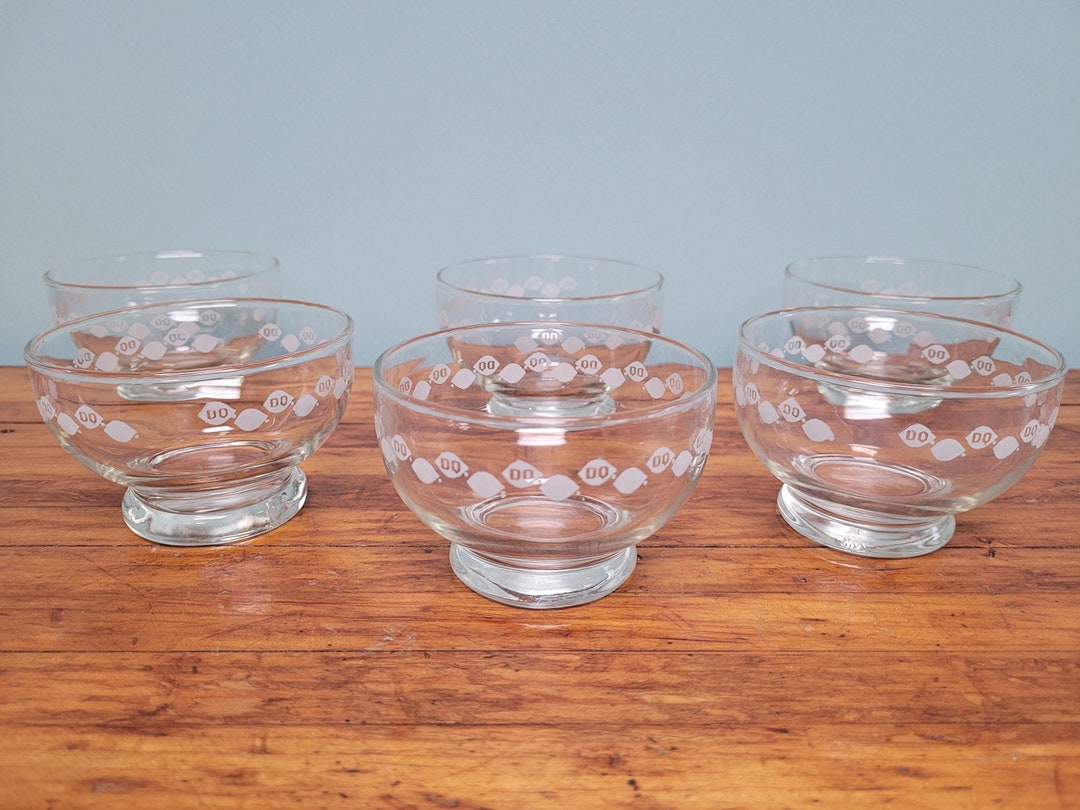 Dairy Queen Glass Ice Cream Bowls With the DQ Dairy Queen Logo Etsy