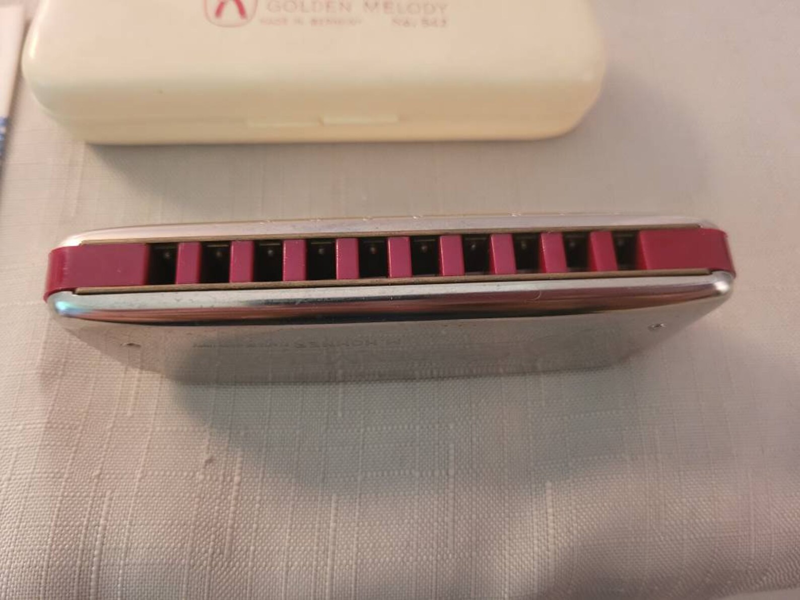 Vintage M. Hohner Golden Melody No.542 Harmonica Key of F Etsy