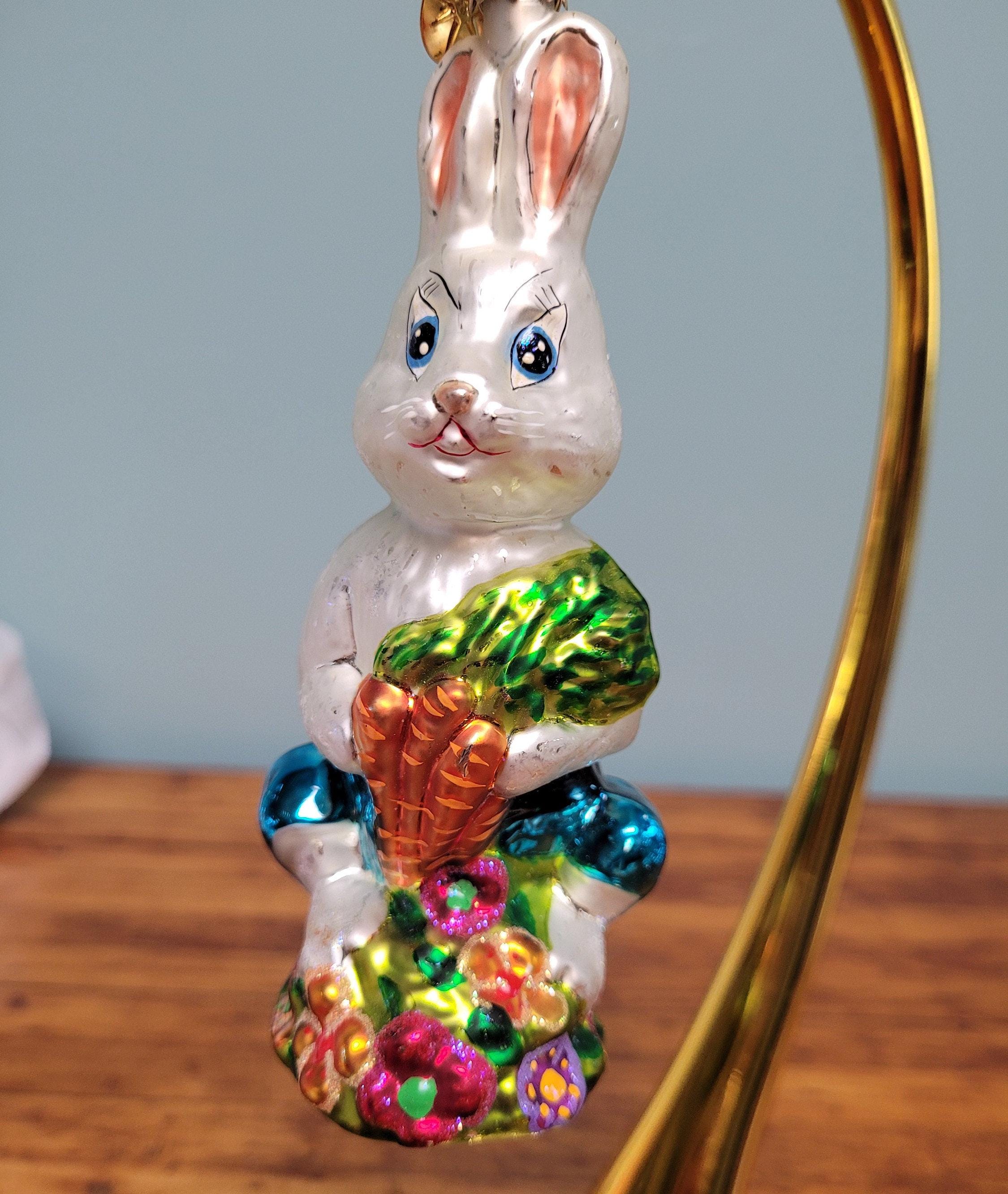 Christopher Radko Easter Ornament Flora Nora White Easter Bunny 