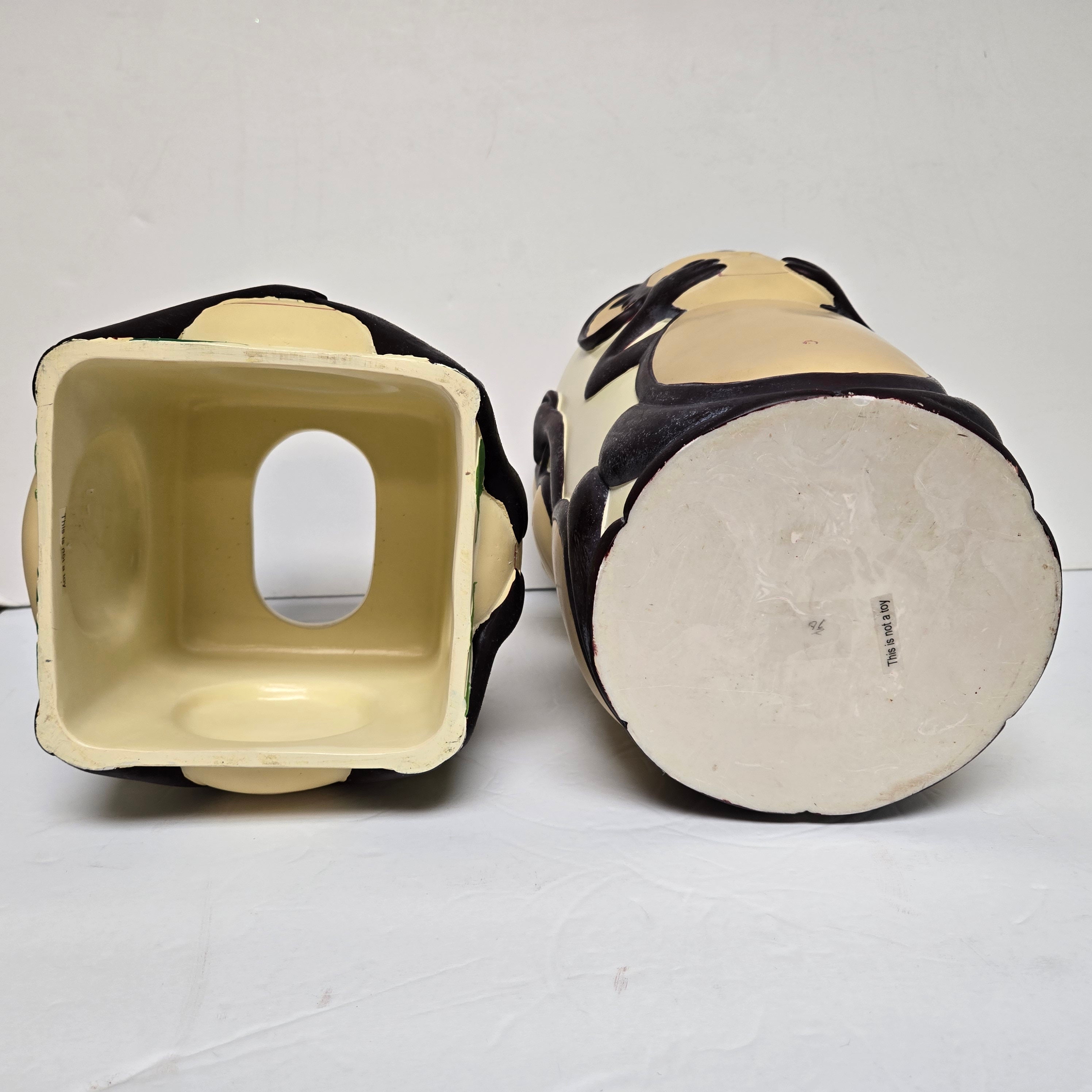 Vintage Monkey Wastebasket and Tissue Holder Set: Hear, See, Speak