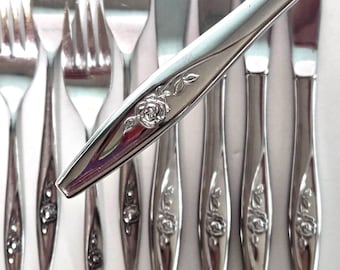 Oneidacraft Lasting Rose Stainless Flatware Deluxe Replacement Pieces