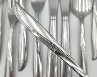 Vintage Oneida Twin Star Stainless Flatware, Mid-Century Replacement Pieces