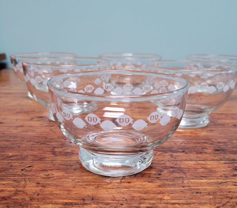 Dairy Queen Glass Ice Cream Bowls With the DQ Dairy Queen Logo Etsy