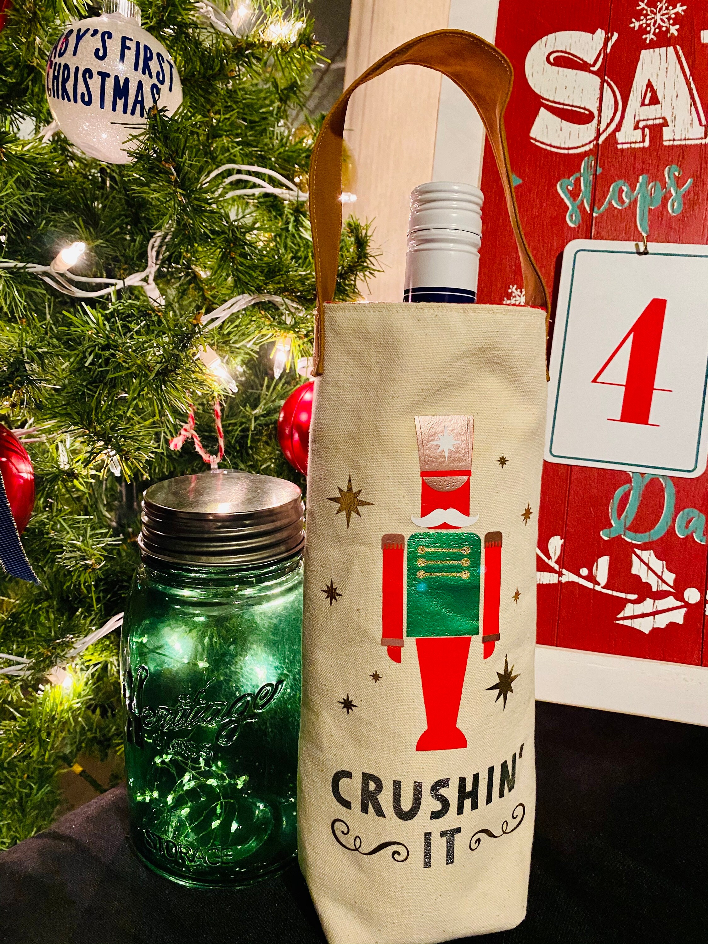 Reusable Holiday Wine Bags, Handmade Gifting, Festive Etsy UK