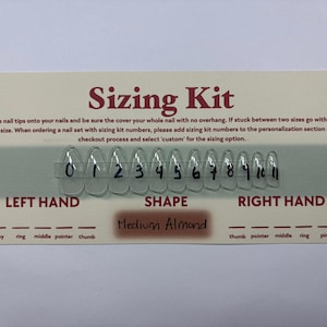 Press On Nail Sizing Kit