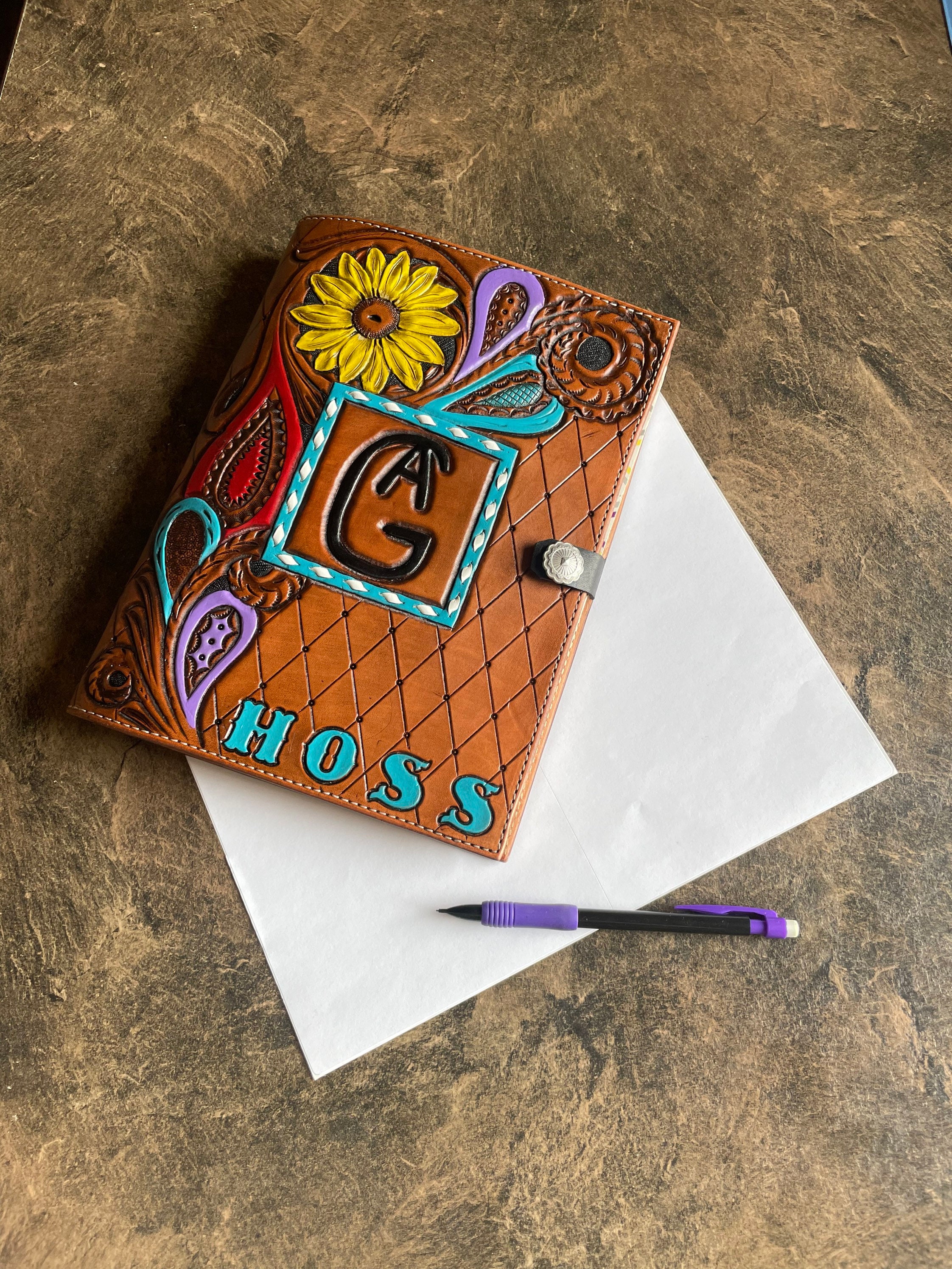 Custom Tooled Padfolios/notebook Covers Etsy
