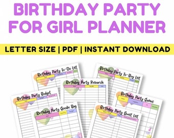 Birthday Party Planner | Party Planner Printable | Birthday Planner Kit | Party Planning Template | Party Planning Checklist