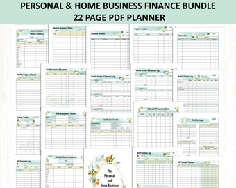 Business Finance Planner, Business Finance Spreadsheet, Personal Finance Tracker, Personal Finance Checklist, Business Financial Plan
