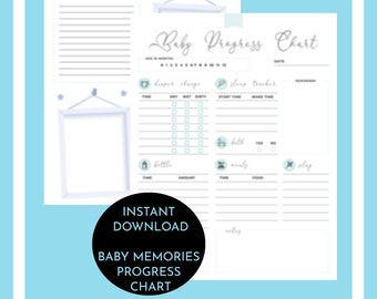 Baby Tracker stampabile: grafico dei progressi e dei ricordi (download digitale)