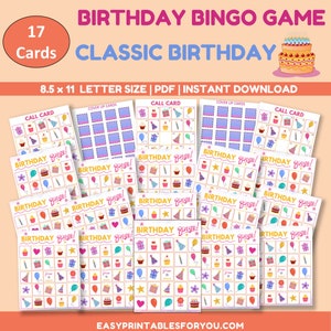 Bingo de aniversário para impressão, cartão de bingo de aniversário, bingo de aniversário para crianças, bingo de aniversário para adultos, placa de bingo de aniversário, festa de aniversário de bingo