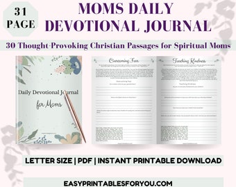 Devotional for Mom, Prayer Journal for Mom, Moms Devotional, Devotional Journal, Daily Devotional for Women,  Church Mother, Mothers Prayer