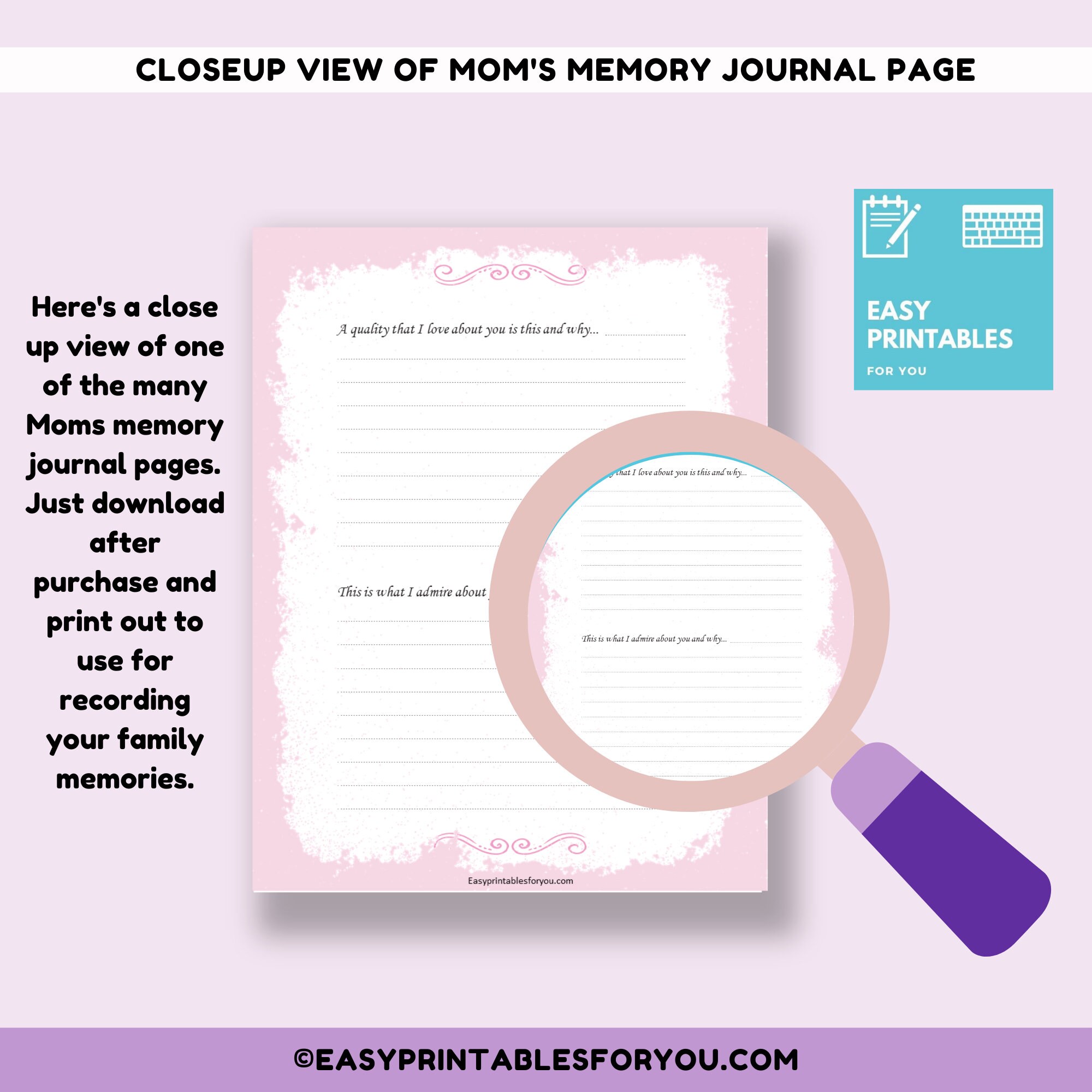 Mother Journal Mom Memory Journal Mom Memory Book Mom Etsy