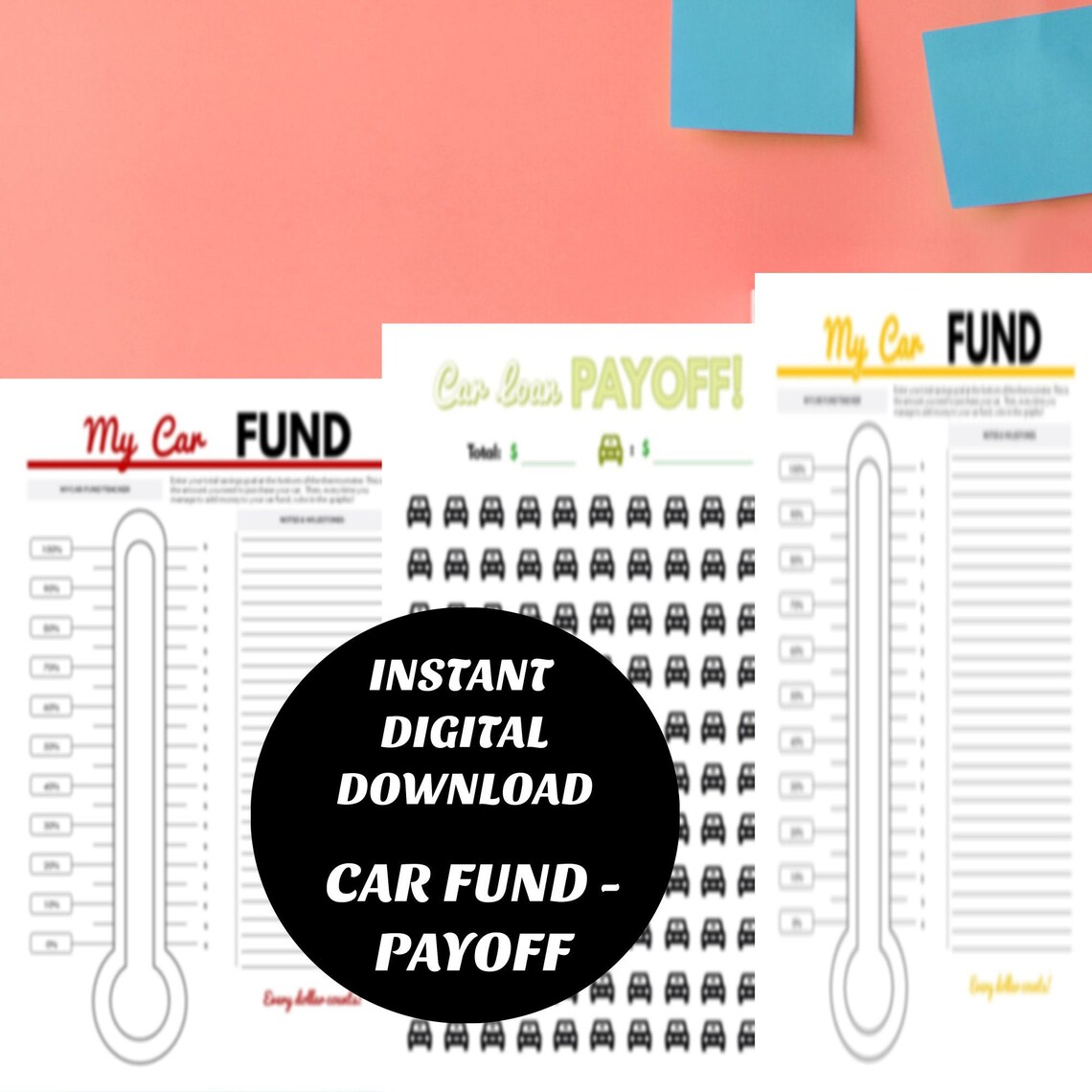 Car Payment Tracker, Car Savings Tracker, Car Payoff Tracker, Car ...