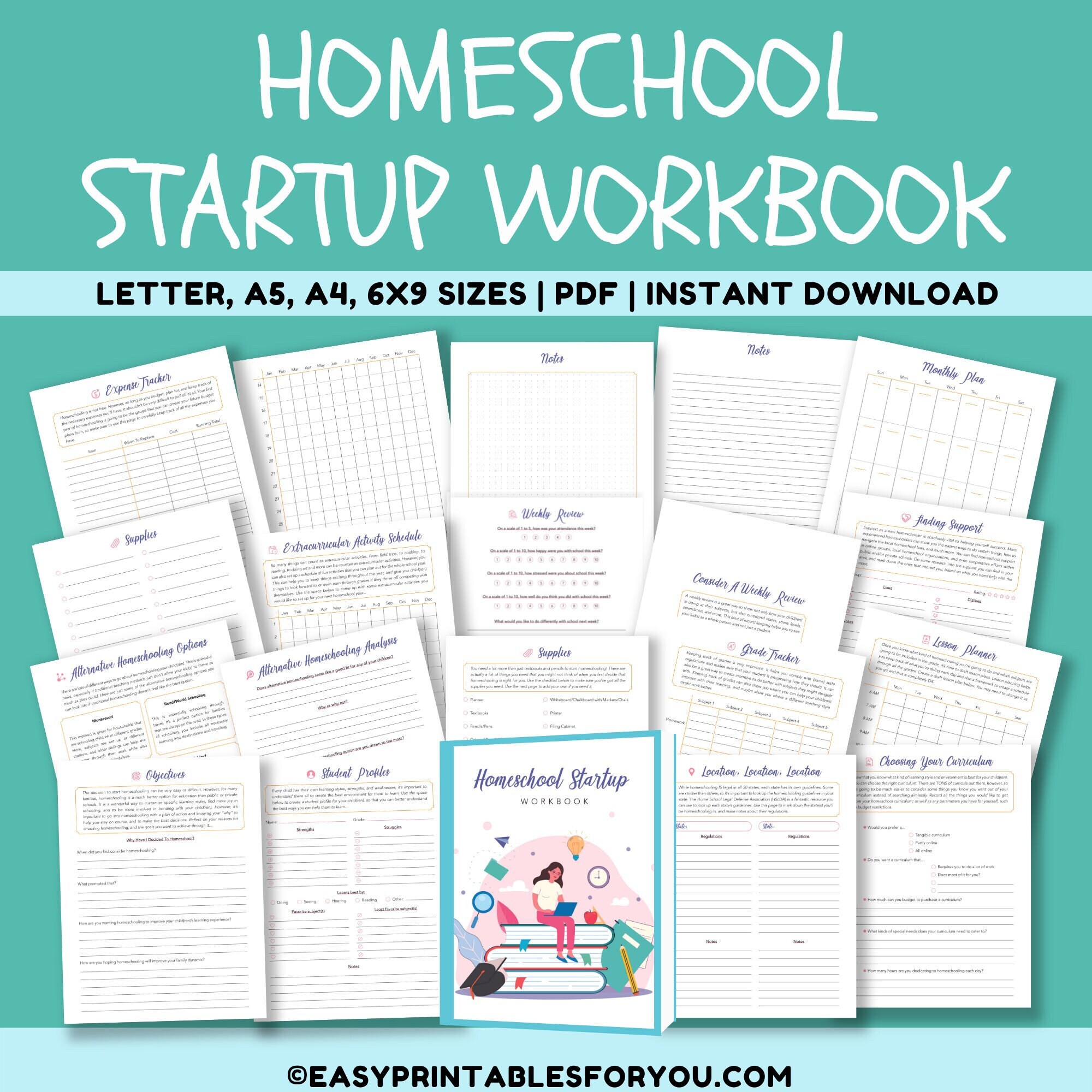 Homeschool Weekly Schedule Printable | Homeschool Planner Printable ...