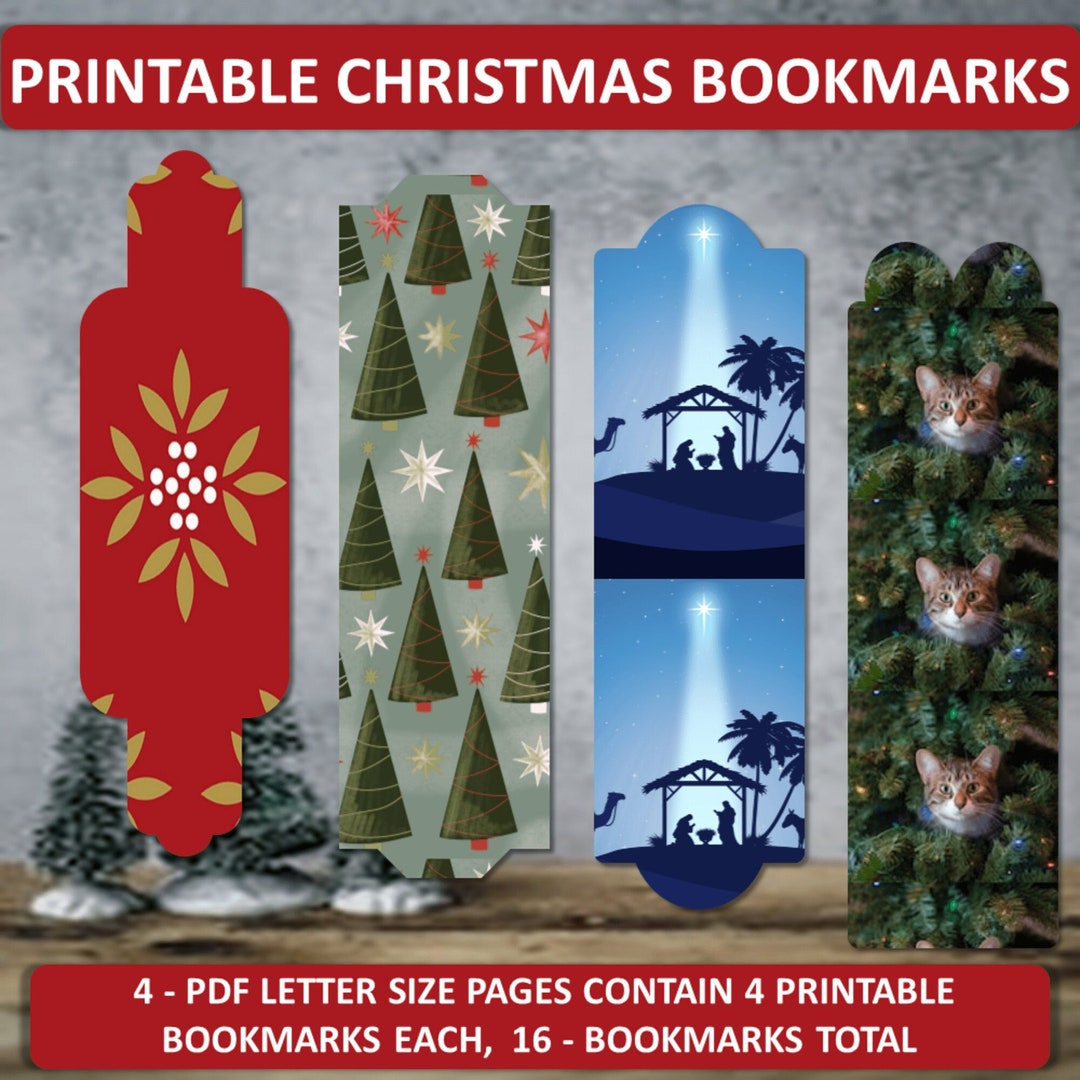 Christmas Bookmarks Printable Nativity Bookmark Christmas - Etsy