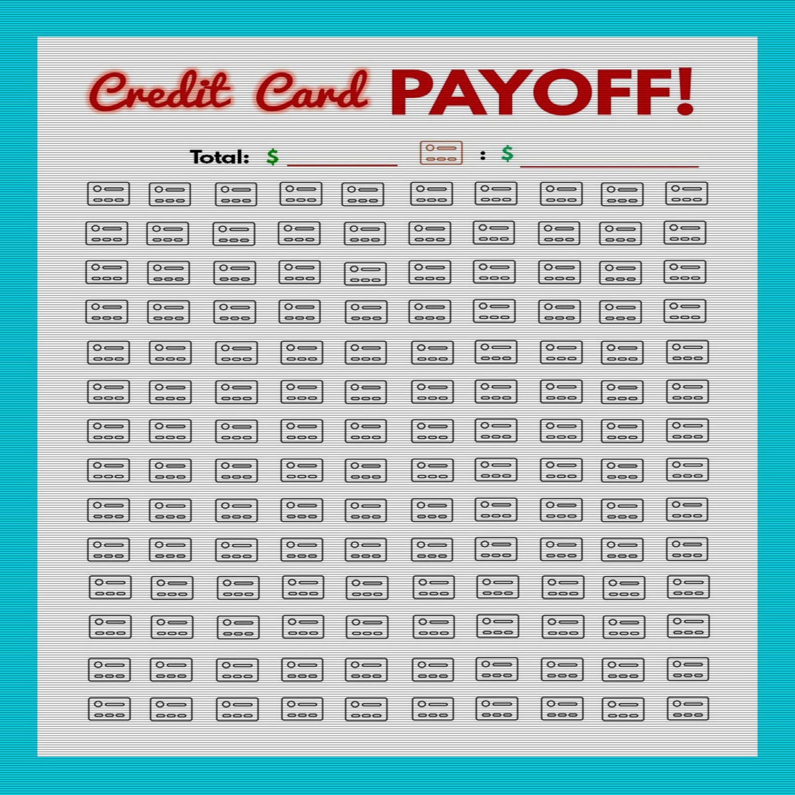 Credit Card Tracker Debt Payment Tracker Holiday Debt Chart Etsy