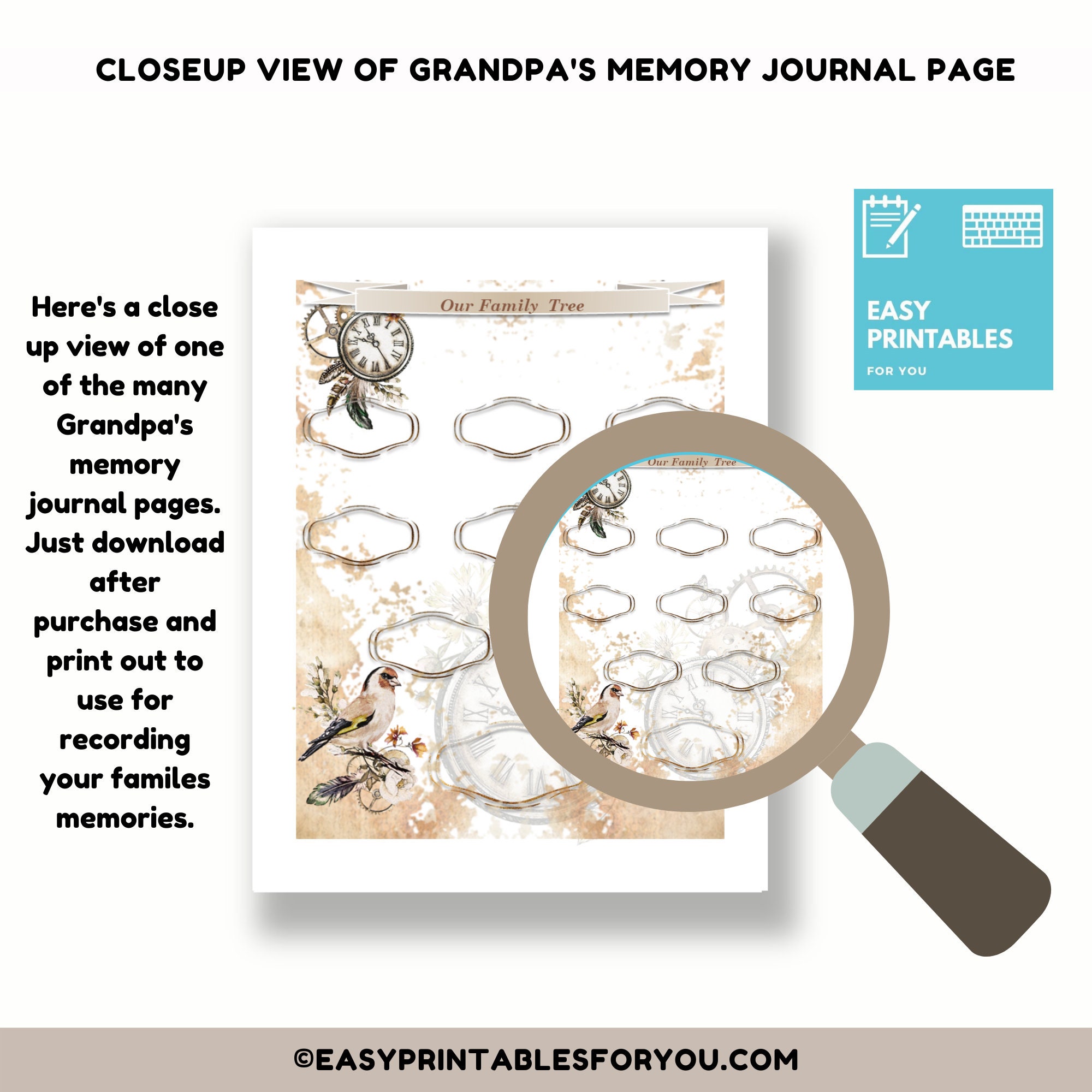 Grandpa Memory Book Grandparent Memory Journal Grandfather Legacy Great