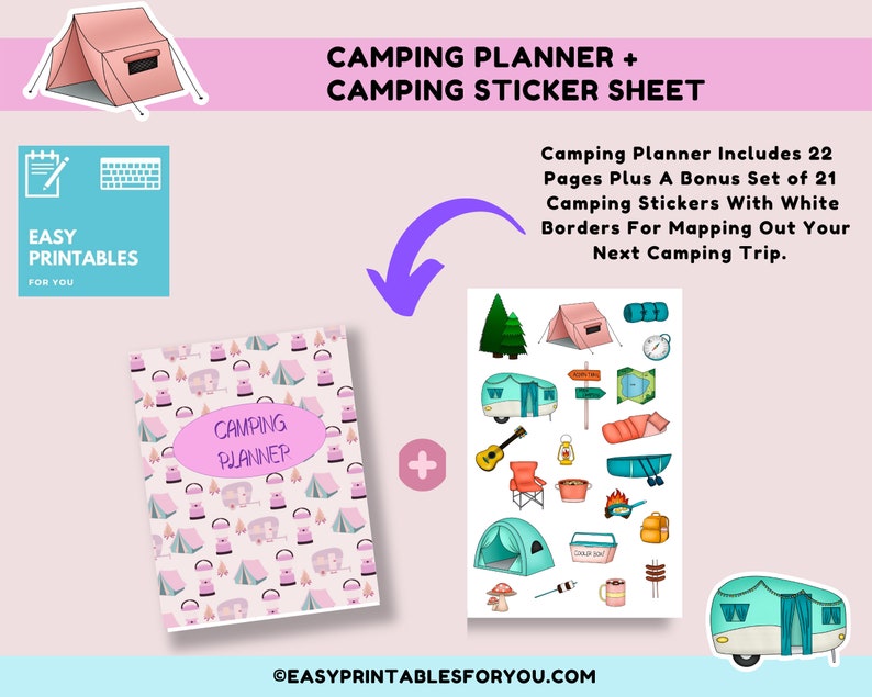 Camping Journal | Printable Camping Planner | Camping Checklist | Meal ...